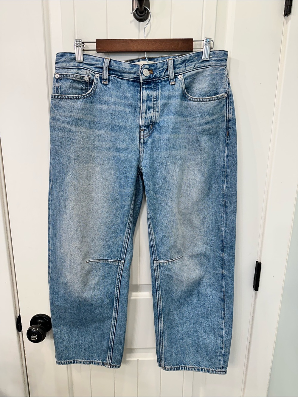 Madewell The Darted Barrel-Leg Jean Light Wash Petite 28P